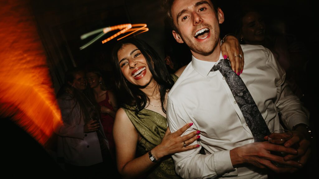 Wedding guests on the dance floor at 100 Barrington.