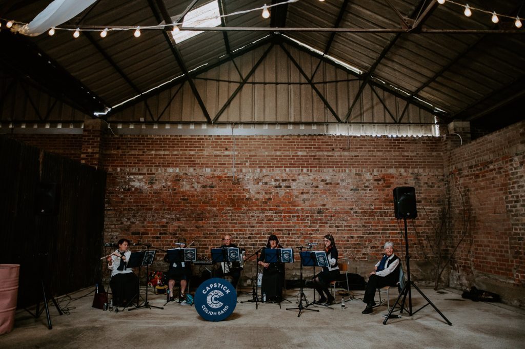 A Ceilidh band play at White Syke Fields.